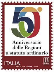 Francobollo celebrativo 50 anni regioni